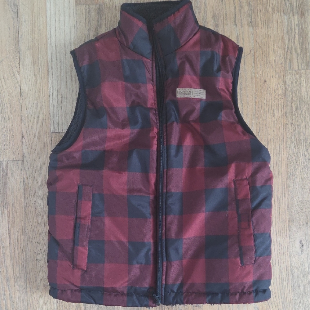 Buffalo David Bitton Red and Black Plaid Vest